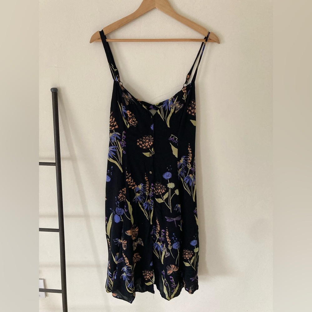 Black and Floral Urban Outfitters Dress Size S